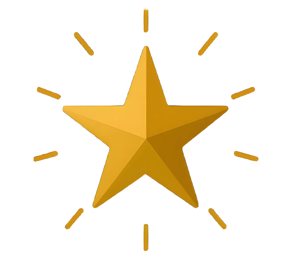 A shining star to represent the Spark tier, our first tier of hospitality social media marketing